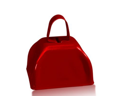 24 Cow Bell Noise Makers 3 Size Christmas Holiday Parties 12 Red and 12 Green Cowbells for Sporting Events 